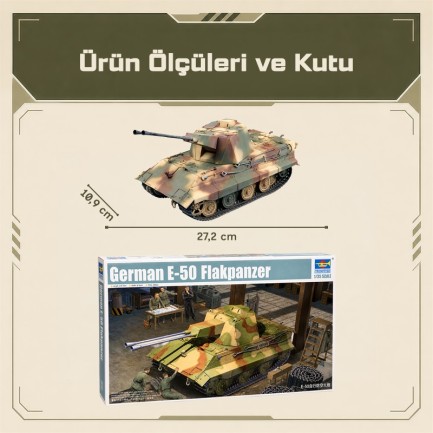 Trumpeter 01537 German E-50 Flakpanzer Maket Model Kit - Thumbnail