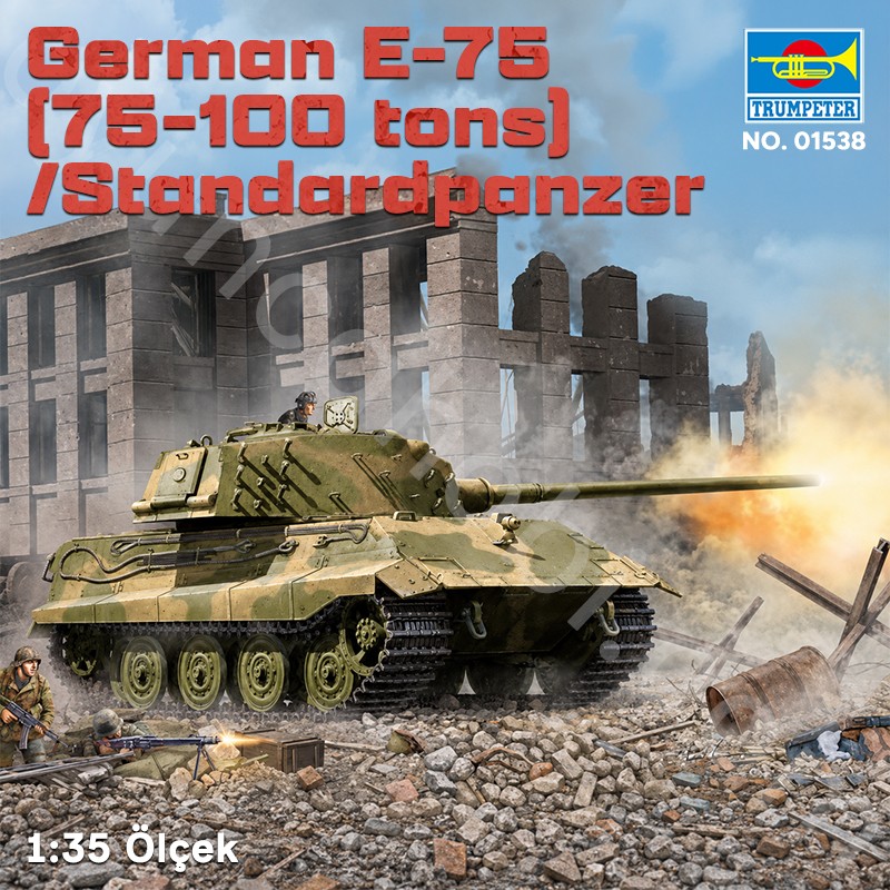Trumpeter 01538 German E-75 (75-100 tons)/Standardpanzer Maket Model Kit