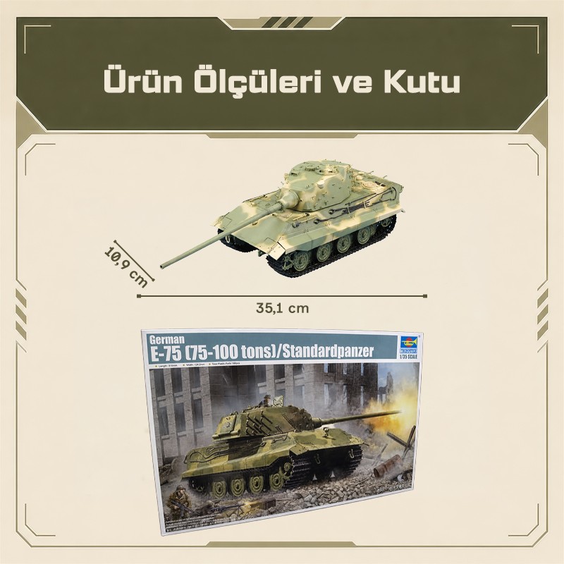 Trumpeter 01538 German E-75 (75-100 tons)/Standardpanzer Maket Model Kit