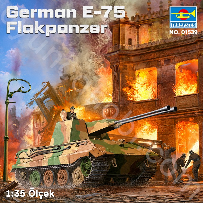 Trumpeter 01539 German E-75Flakpanzer Maket Model Kit