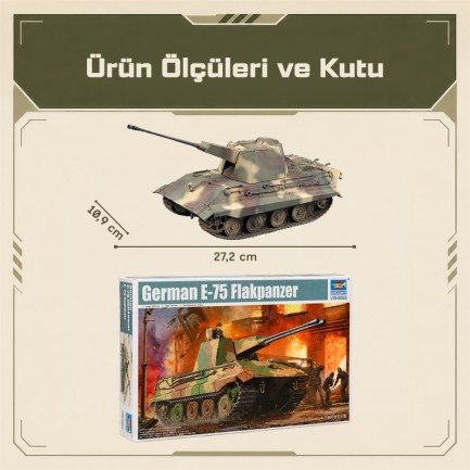Trumpeter 01539 German E-75Flakpanzer Maket Model Kit - Thumbnail