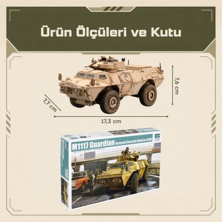 Trumpeter 01541 M1117 Guardian Armored Security Vehicle (ASV) Maket Model Kit - Thumbnail