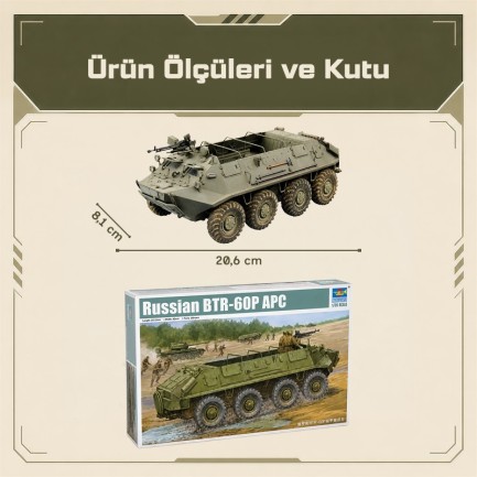 Trumpeter 01542 BTR-60P APC Maket Model Kit - Thumbnail