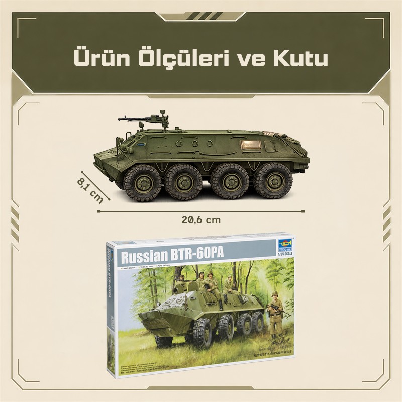 Trumpeter 01543 BTR-60PA Maket Model Kit