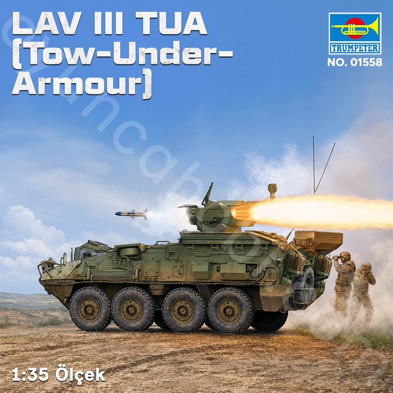 Trumpeter 01558 LAV III TUA (Tow-Under-Armour) Maket Model Kit