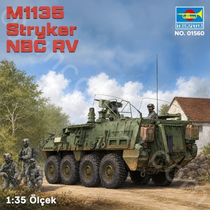 Trumpeter 01560 M1135 Stryker NBC RV Maket Model Kit - Thumbnail