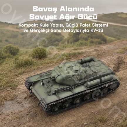 Trumpeter 01566 Soviet KV-1S Heavy Tank Maket Model Kit - Thumbnail