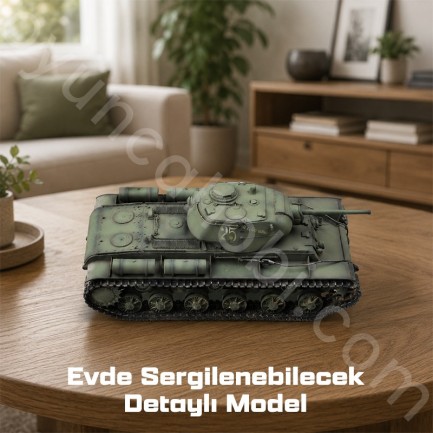 Trumpeter 01566 Soviet KV-1S Heavy Tank Maket Model Kit - Thumbnail