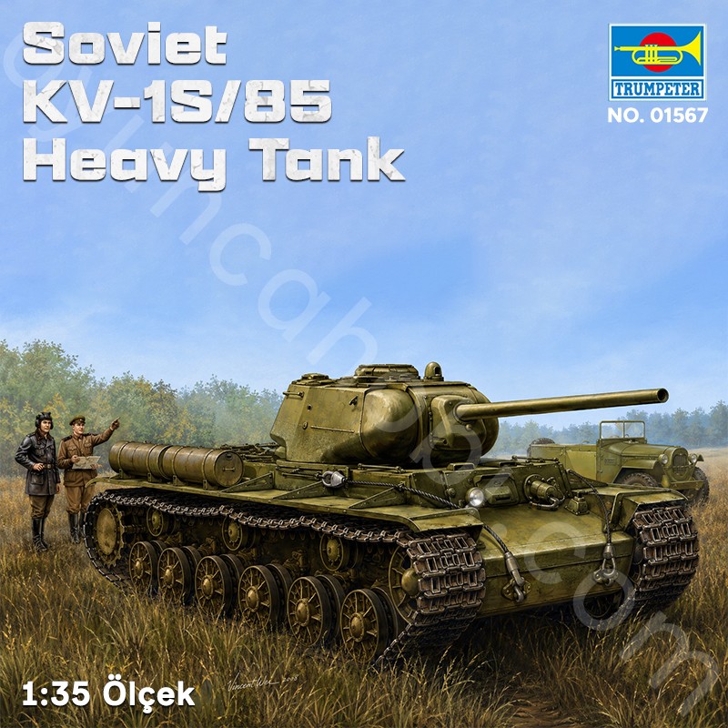Trumpeter 01567 Soviet KV-1S/85 Heavy Tank Maket Model Kit