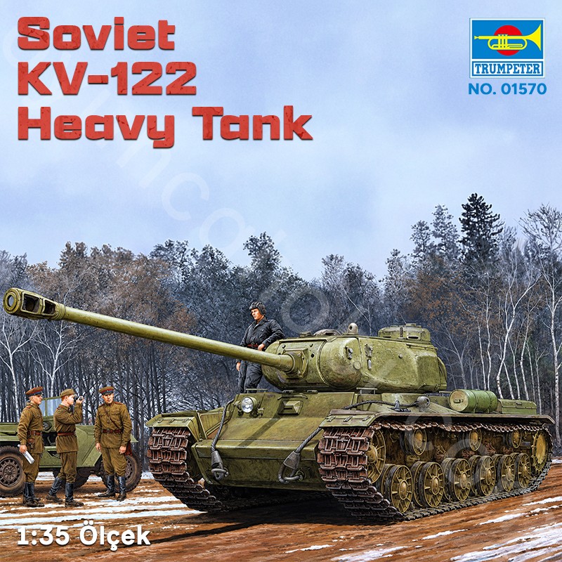 Trumpeter 01570 Soviet KV-122 Heavy Tank Maket Model Kit