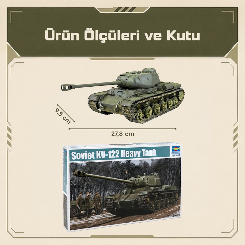 Trumpeter 01570 Soviet KV-122 Heavy Tank Maket Model Kit