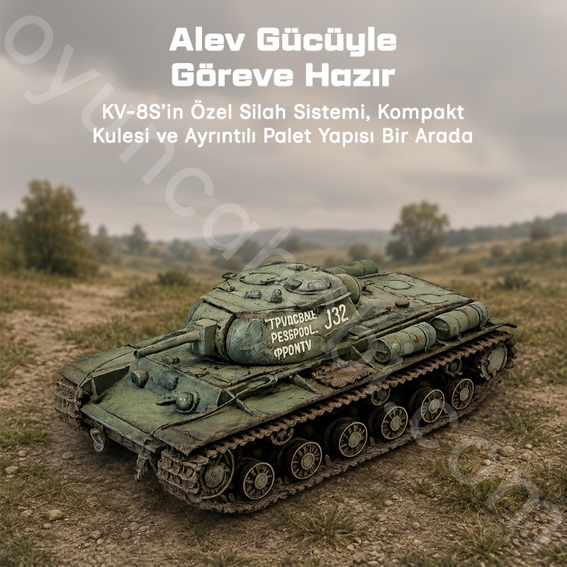 Trumpeter 01572 Soviet KV-8S Heavy Tank Maket Model Kit