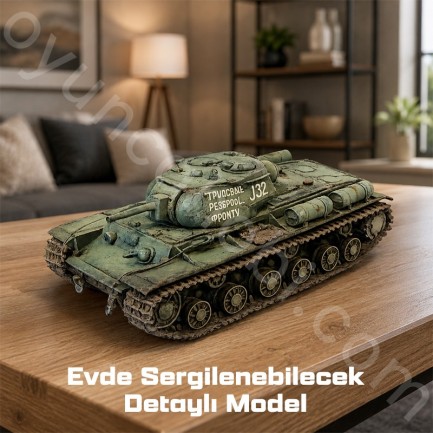 Trumpeter 01572 Soviet KV-8S Heavy Tank Maket Model Kit - Thumbnail