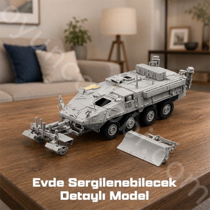 Trumpeter 01574 M1132 Stryker Engineer Squad Vehicle w/LWMR-Mine Roller/SOB Maket Model Kit - Thumbnail