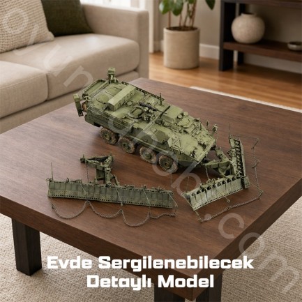 Trumpeter 01575 M1132 Stryker Engineer Squad Vehicle w/SMP-Surface Mine Plow/AMP Maket Model Kit - Thumbnail