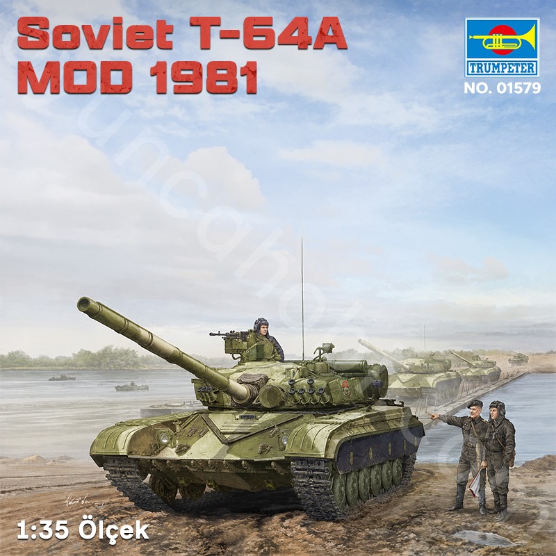 Trumpeter 01579 Soviet T-64A MOD 1981 Maket Model Kit