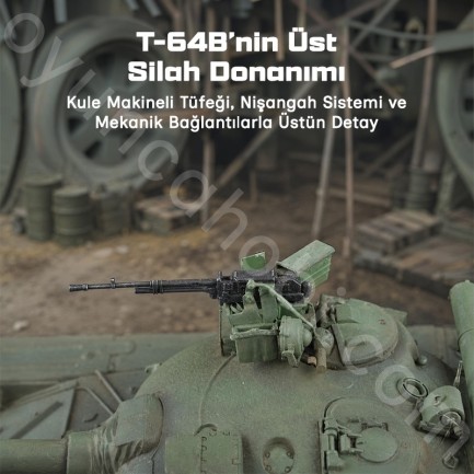 Trumpeter 01581 Soviet T-64B MOD 1975 Maket Model Kit - Thumbnail