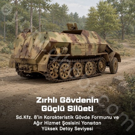 Trumpeter 01584 Sd.Kfz.8 Gepanzerte 12t Maket Model Kit - Thumbnail