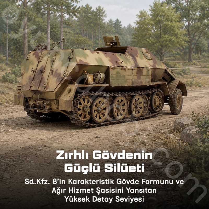 Trumpeter 01584 Sd.Kfz.8 Gepanzerte 12t Maket Model Kit