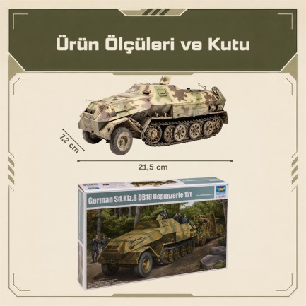 Trumpeter 01584 Sd.Kfz.8 Gepanzerte 12t Maket Model Kit - Thumbnail