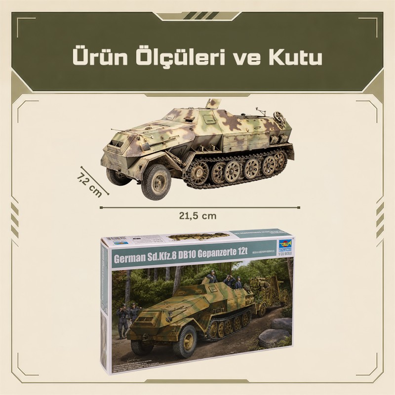 Trumpeter 01584 Sd.Kfz.8 Gepanzerte 12t Maket Model Kit