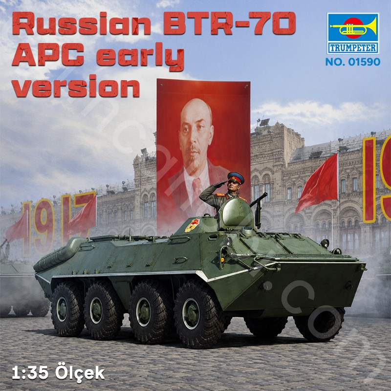 Trumpeter 01590 Russian BTR-70 APC early version Maket Model Kit
