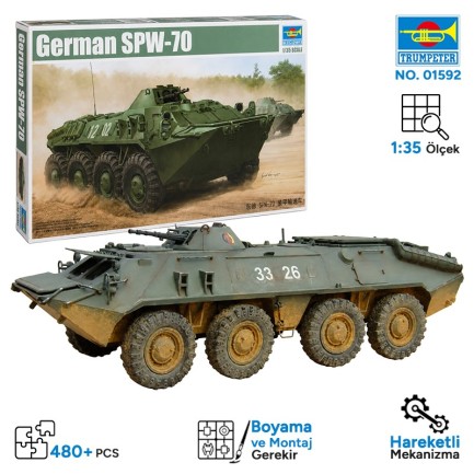 Trumpeter - Trumpeter 01592 German SPW-70 Maket Model Kit