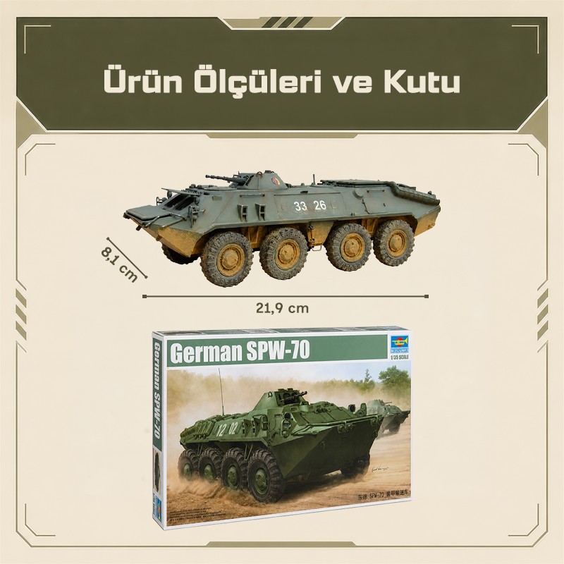 Trumpeter 01592 German SPW-70 Maket Model Kit
