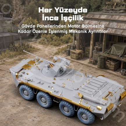 Trumpeter 01595 Russian BTR-80A APC Maket Model Kit - Thumbnail