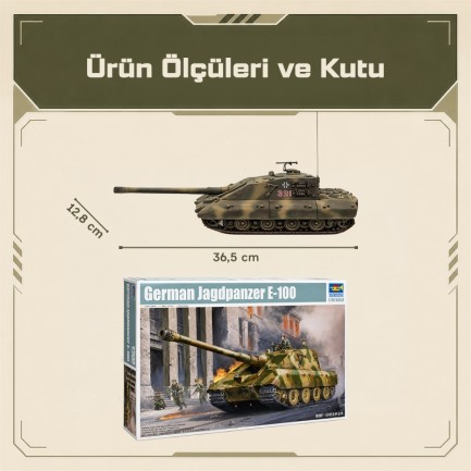 Trumpeter 01596 German StuG E-100 Maket Model Kit - Thumbnail