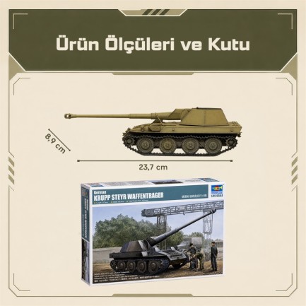 Trumpeter 01598 German KRUPP STEYR WAFFENTRAGER Maket Model Kit - Thumbnail