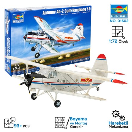 Trumpeter - Trumpeter 01602 Aircraft-Antonov An-2 Colt / CHN Y-5 Maket Model Kit