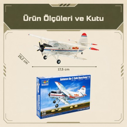 Trumpeter 01602 Aircraft-Antonov An-2 Colt / CHN Y-5 Maket Model Kit - Thumbnail