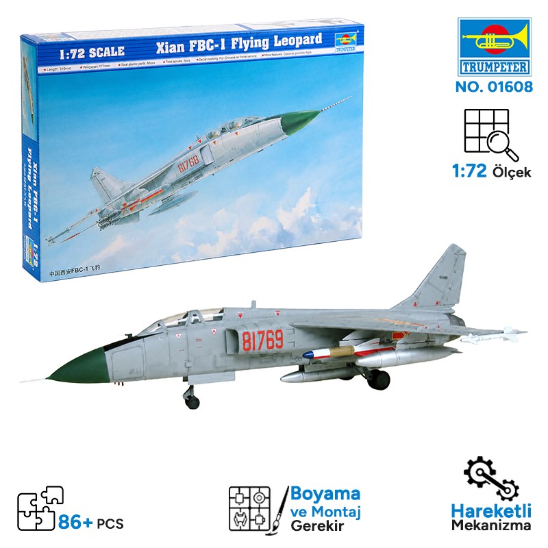 Trumpeter 01608 Aircraft-Xian Flying Leopard FBC-1 Maket Model Kit