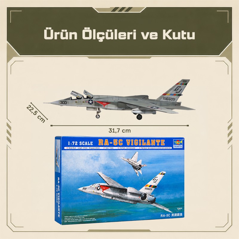 Trumpeter 01616 Aircraft- RA-5C Vigilante Maket Model Kit