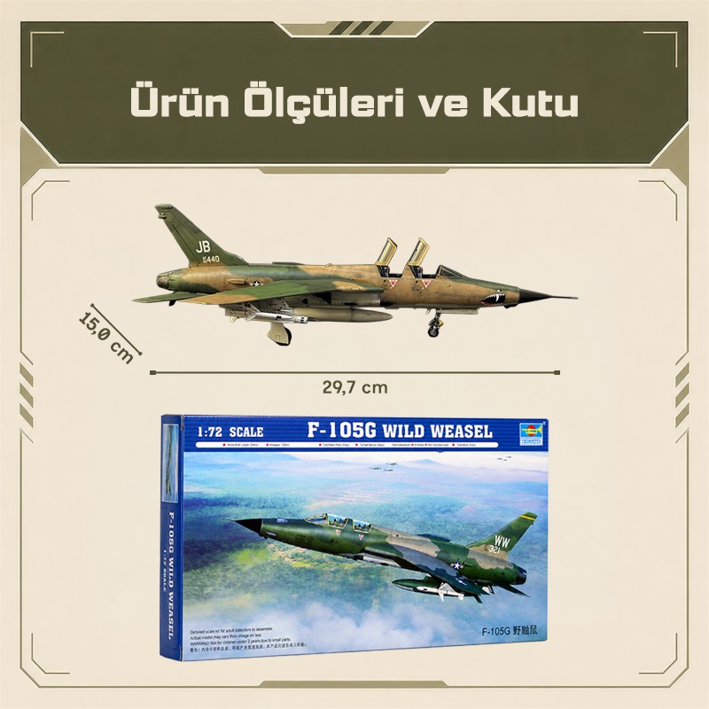 Trumpeter 01618 F-105G Thunderchief Maket Model Kit