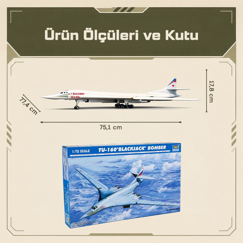 Trumpeter 01620 Aircraft-TU-160“Blackjack” Bomber Maket Model Kit