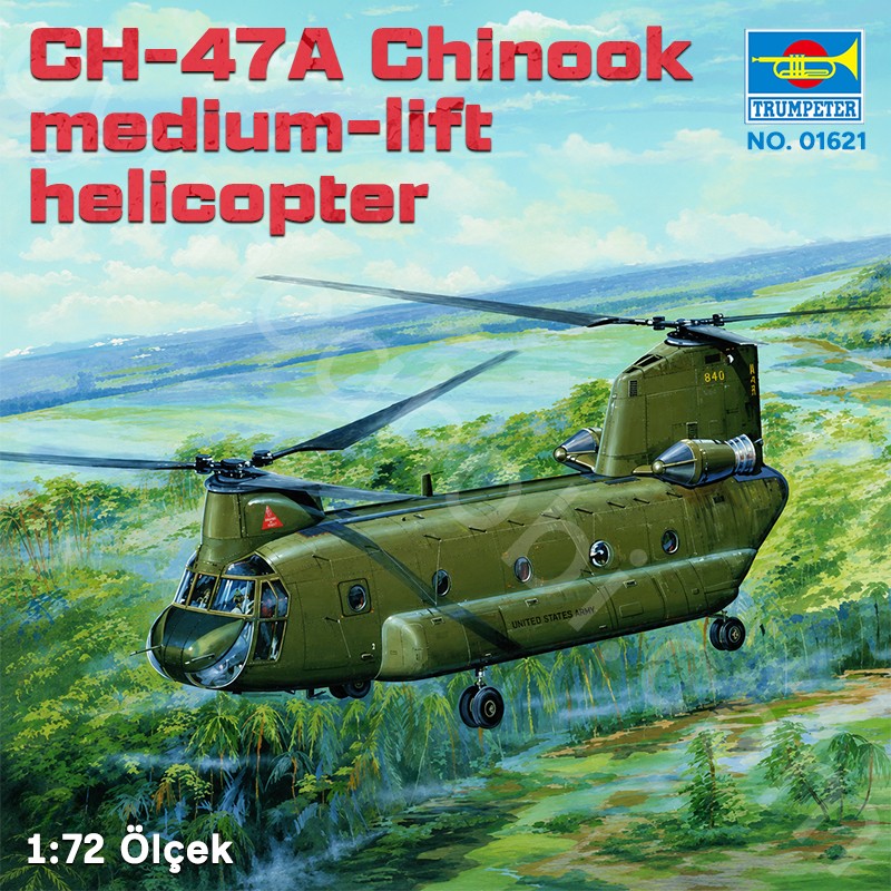 Trumpeter 01621 CH-47A Chinook medium-lift helicopter Maket Model Kit