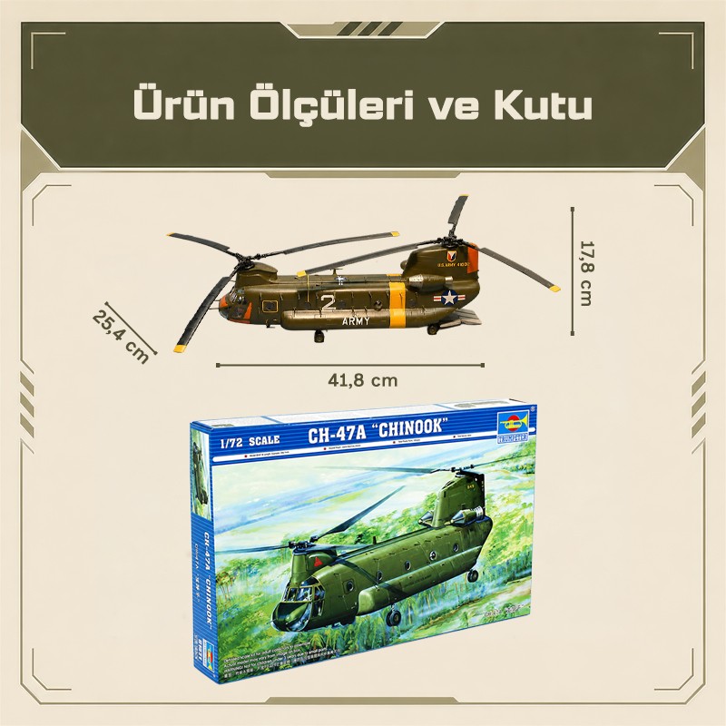 Trumpeter 01621 CH-47A Chinook medium-lift helicopter Maket Model Kit