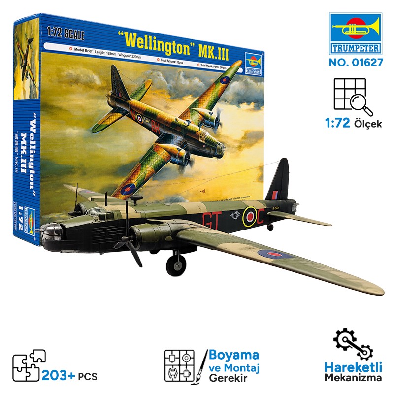 Trumpeter 01627 Wellington Mk. 3 Maket Model Kit