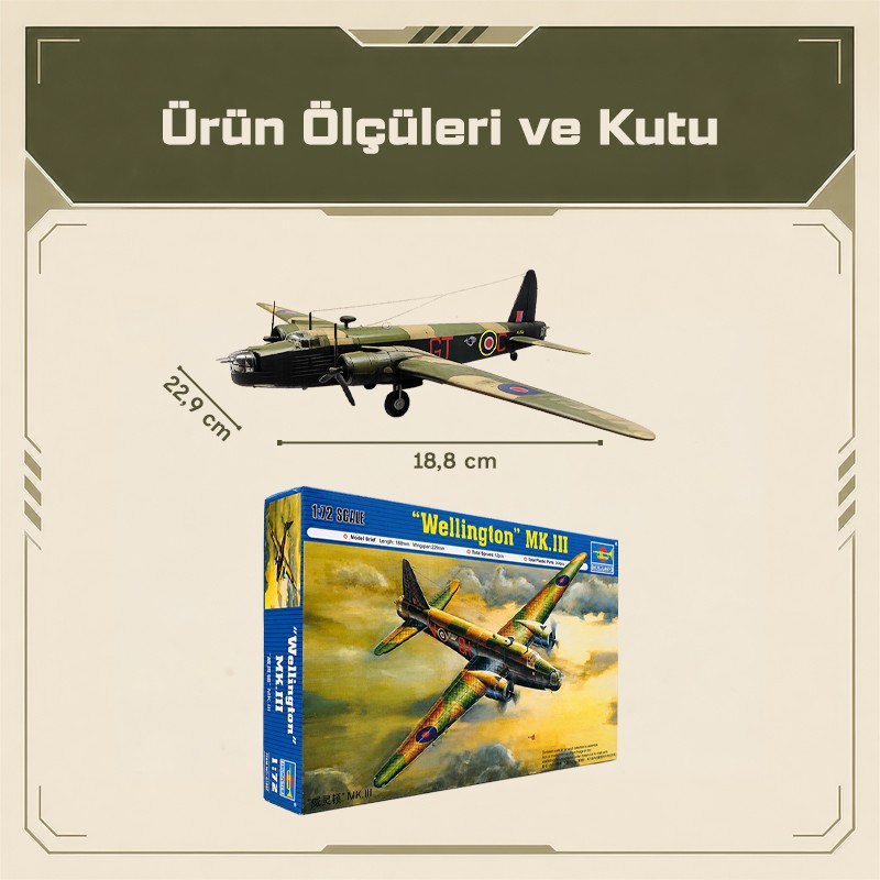 Trumpeter 01627 Wellington Mk. 3 Maket Model Kit