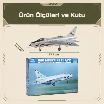 Trumpeter 01634 English Electric (BAC) Lightning F.1A/F.2 Maket Model Kit - Thumbnail