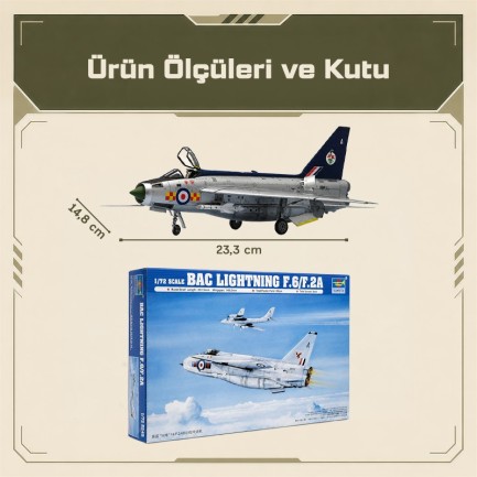 Trumpeter 01654 English Electric (BAC) Lightning F.2A/F.6 Maket Model Kit - Thumbnail
