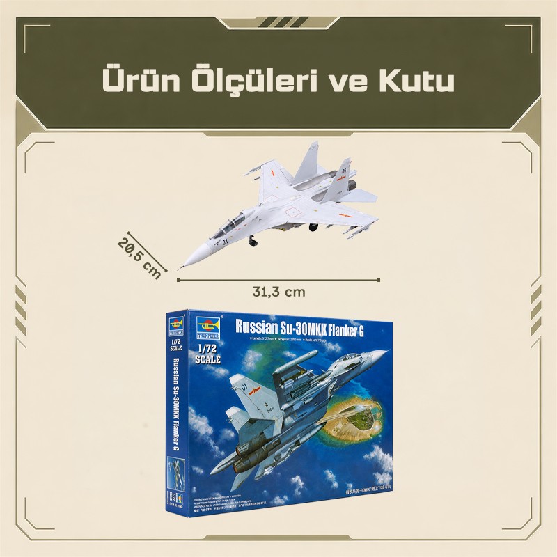 Trumpeter 01659 Russian Su-30MKK Flanker G Fighter Maket Model Kit