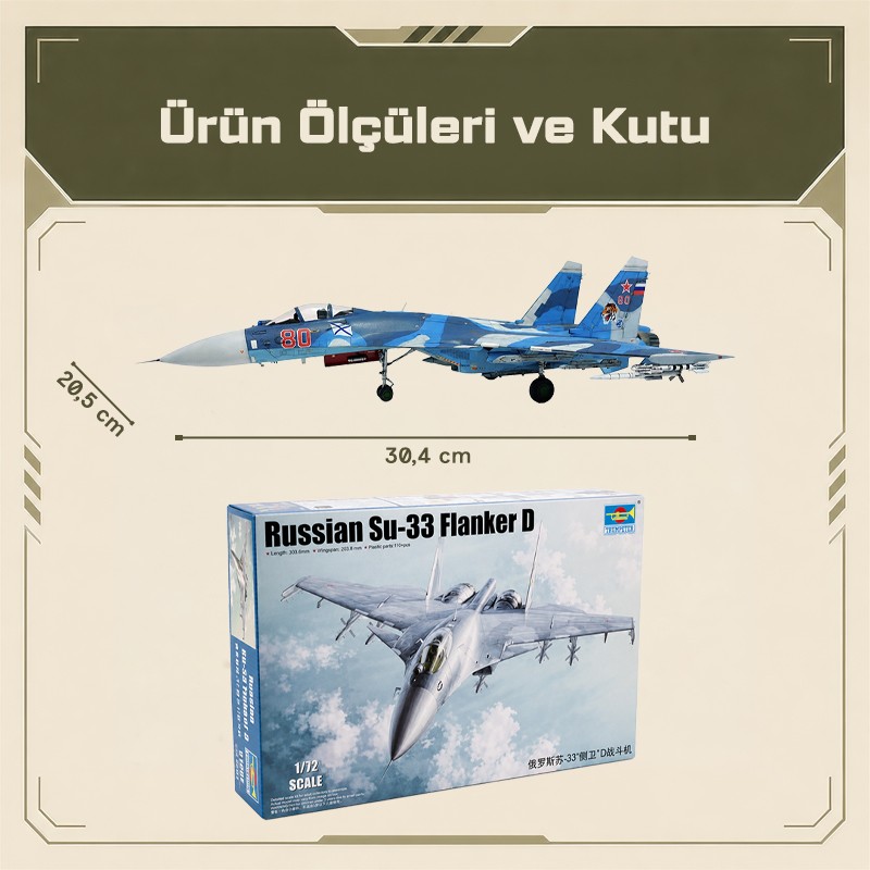 Trumpeter 01667 Russian Su-33 Flanker D Maket Model Kit
