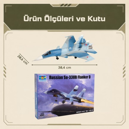 Trumpeter 01669 Russian Su-33UB Flanker D Maket Model Kit - Thumbnail