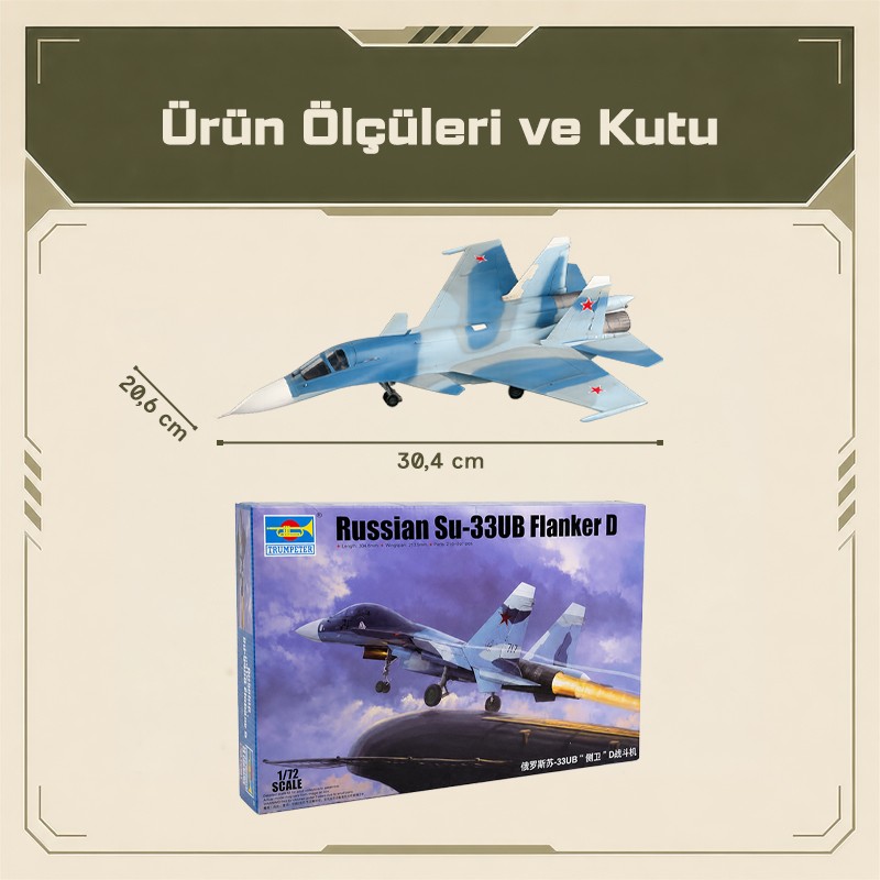 Trumpeter 01669 Russian Su-33UB Flanker D Maket Model Kit