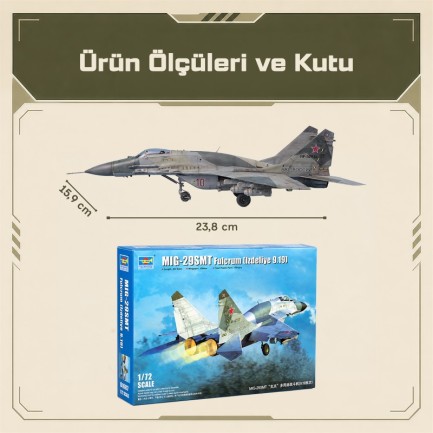 Trumpeter 01676 MIG-29SMT Fulcrum (Izdeliye 9.19) Maket Model Kit - Thumbnail