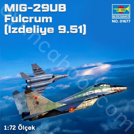 Trumpeter 01677 MIG-29UB Fulcrum (Izdeliye 9.51) Maket Model Kit - Thumbnail
