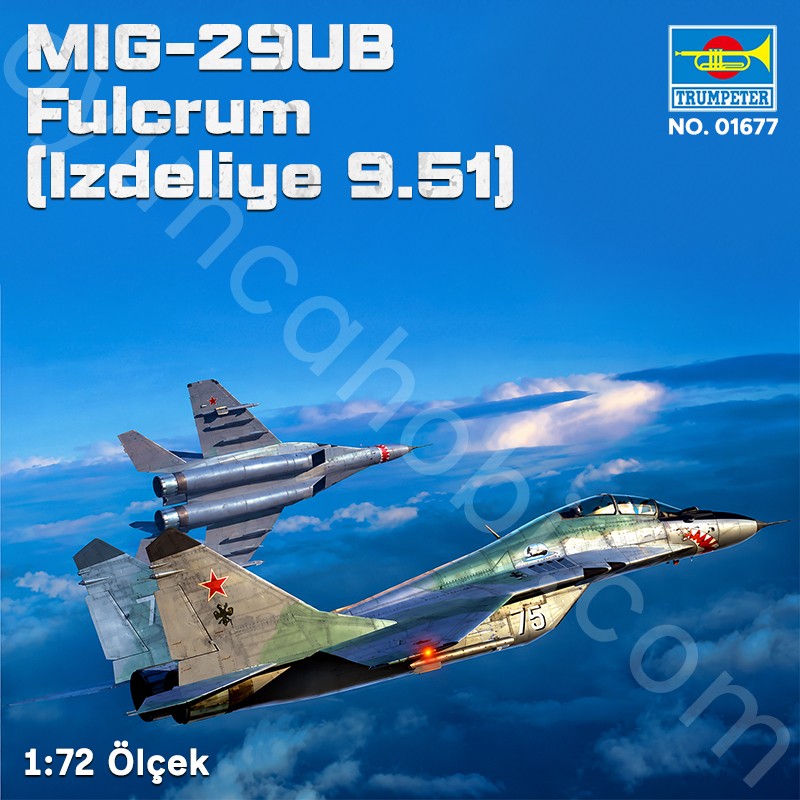 Trumpeter 01677 MIG-29UB Fulcrum (Izdeliye 9.51) Maket Model Kit